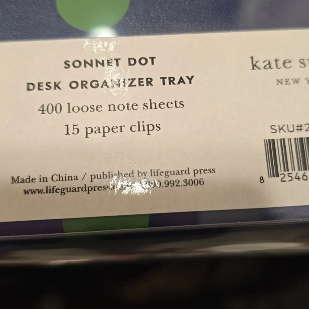 Kate Spade New York Sonnet Dot Desk Organizer Tray‎